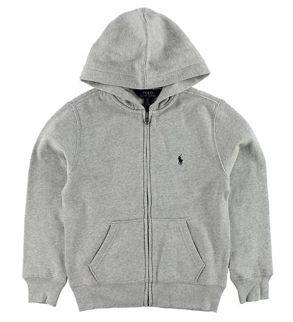 Polo Ralph Lauren Cardigan - Zweet - Grijs Gevlekt m. Logo Polo Ralph Lauren Cardigan - Zweet - Grijs Gevlekt m. Logo