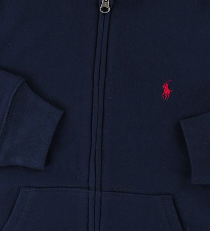 Polo Ralph Lauren Zip Thru Hoodie - Sweat - Navy w. Logo Polo Ralph Lauren Zip Thru Hoodie - Sweat - Navy w. Logo