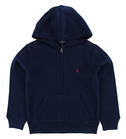 Polo Ralph Lauren Zip Thru Hoodie - Sweat - Navy w. Logo Polo Ralph Lauren Zip Thru Hoodie - Sweat - Navy w. Logo