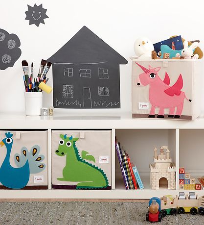 3 Sprouts Oppbevaringsboks - 33x33x33 - Drage 3 Sprouts Oppbevaringsboks - 33x33x33 - Drage