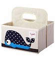 3 Sprouts Storage Basket w. Handle - 25x28x26 - Whale 3 Sprouts Storage Basket w. Handle - 25x28x26 - Whale