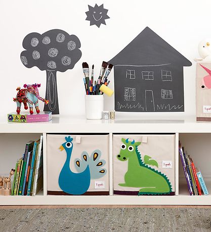 3 Sprouts Storage Box - 33x33x33 - Peacock