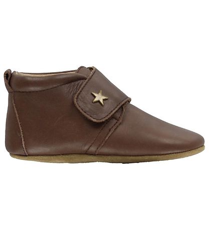 Bisgaard Soft Sole Leather Shoes - Brown w. Star Bisgaard Soft Sole Leather Shoes - Brown w. Star
