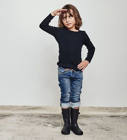 Bisgaard Rubber Boots - Slimfit - Black w. Buckle