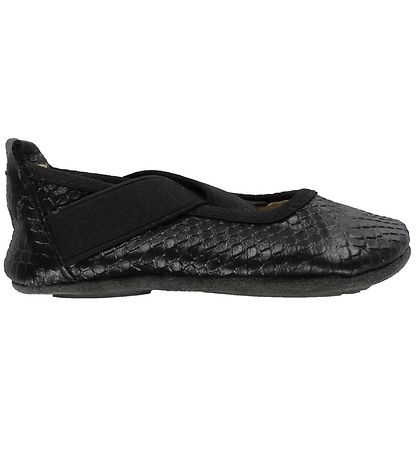 En Fant Ballerina Slippers - Black w. Snakeskin En Fant Ballerina Slippers - Black w. Snakeskin