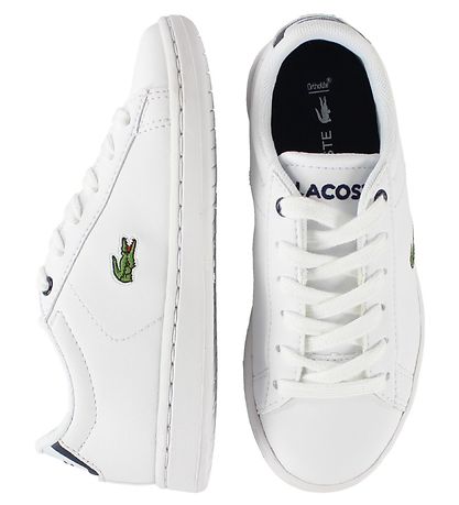 Lacoste Schuhe - Carnaby - Weiß/Navy m. Schnürsenkeln