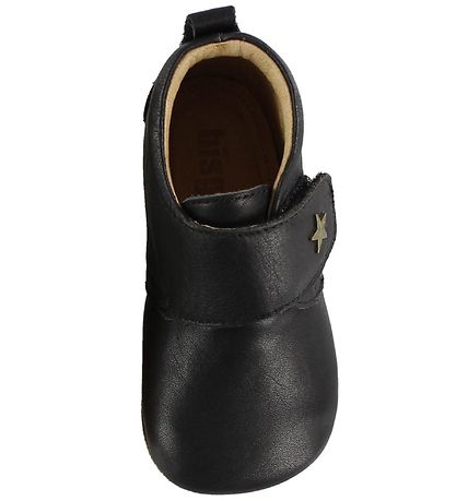 Bisgaard Soft Sole Leather Shoes - Black w. Star Bisgaard Soft Sole Leather Shoes - Black w. Star
