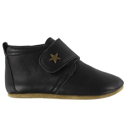 Bisgaard Soft Sole Leather Shoes - Black w. Star Bisgaard Soft Sole Leather Shoes - Black w. Star