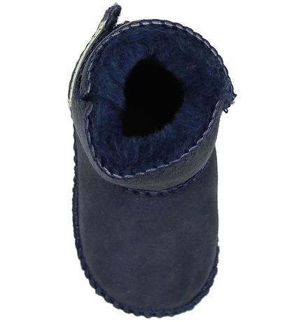 En Fant Sheepskin Slippers w. Lining - Navy En Fant Sheepskin Slippers w. Lining - Navy