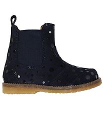 Pom Pom Støvler - Navy m. Prikker Pom Pom Støvler - Navy m. Prikker