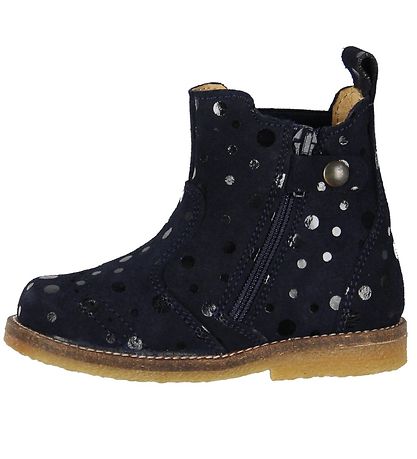 Pom Pom Boots - Navy w. Dots Pom Pom Boots - Navy w. Dots