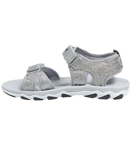 Hummel Sandals - HMLGlitter Jr - Silver w. Glitter Hummel Sandals - HMLGlitter Jr - Silver w. Glitter