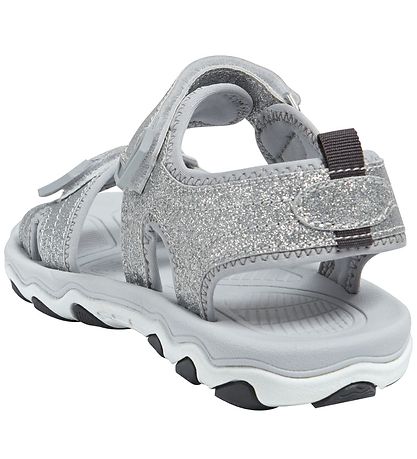 Hummel Sandals - HMLGlitter Jr - Silver w. Glitter Hummel Sandals - HMLGlitter Jr - Silver w. Glitter