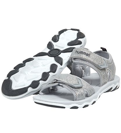 Hummel Sandals - HMLGlitter Jr - Silver w. Glitter Hummel Sandals - HMLGlitter Jr - Silver w. Glitter