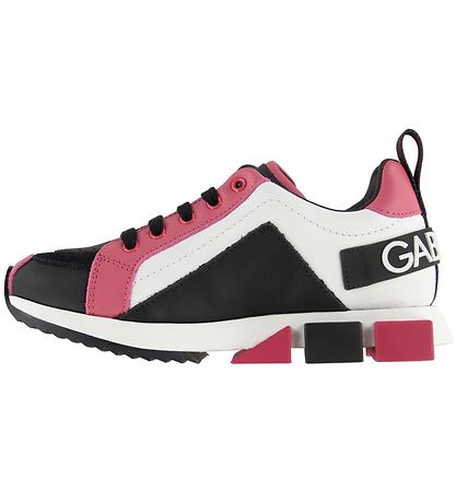 Dolce & Gabbana Sneakers - Lilium - Weiß m. Schwarz/Pink Dolce & Gabbana Sneakers - Lilium - Weiß m. Schwarz/Pink