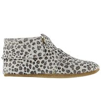 En Fant Slippers - Grey w. Leoprint/Fringes