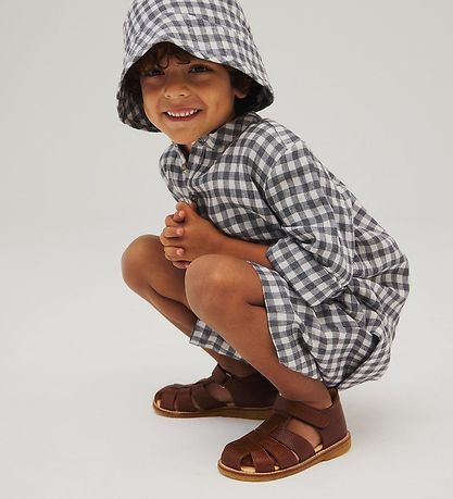 Angulus Sandals - Cognac w. Velcro Angulus Sandals - Cognac w. Velcro