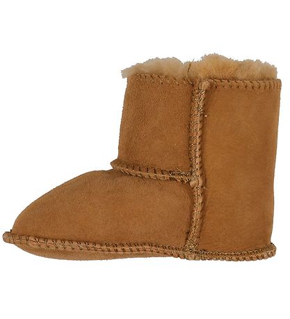 En Fant Sheepskin Slippers w. For - Leather Brown