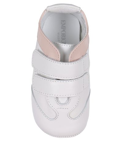 Emporio Armani Skinntofflor - Vit/Rosa