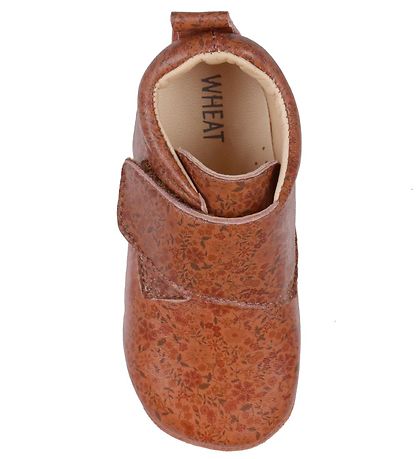 Wheat Soft Sole Leather Shoes - Dakota Print - Amber Brown Flowe