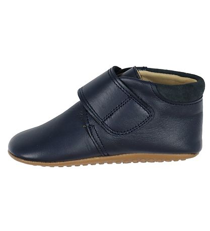 Pom Pom Soft Sole Leather Shoes - Navy Pom Pom Soft Sole Leather Shoes - Navy