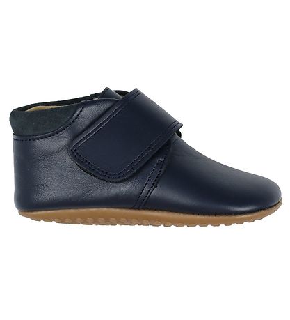 Pom Pom Soft Sole Leather Shoes - Navy Pom Pom Soft Sole Leather Shoes - Navy