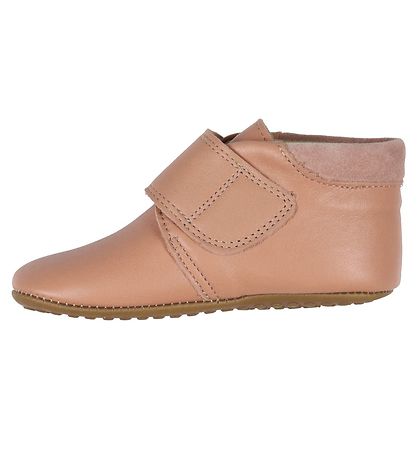 Pom Pom Soft Sole Leather Shoes - Rose Pom Pom Soft Sole Leather Shoes - Rose
