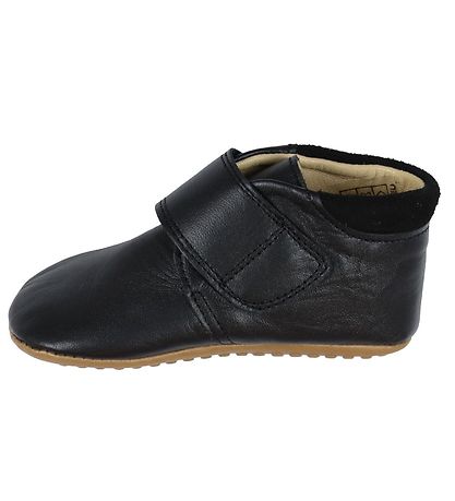 Pom Pom Soft Sole Leather Shoes - Black