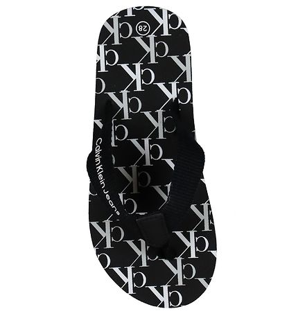 Calvin Klein Flip Flops - Logo Print - Black