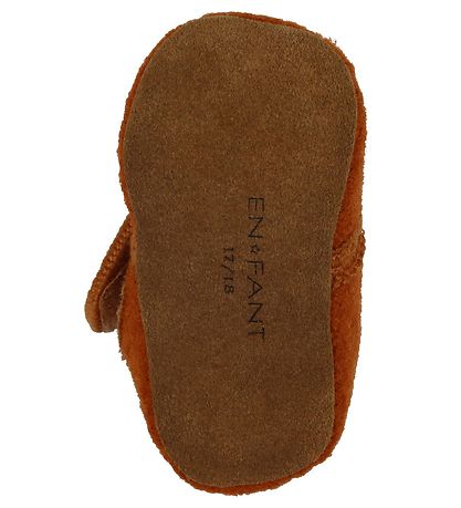 En Fant Slippers - Wool - Leather Brown
