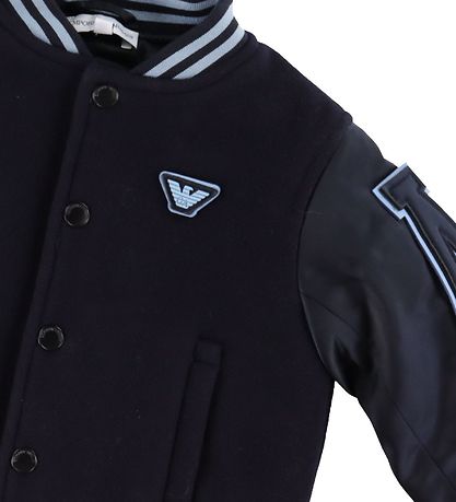 Emporio Armani Jacke - Wolle - Navy m. Hellblau