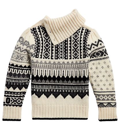Polo Ralph Lauren Blouse - Wool/Nylon - Cream/Black w. Pattern Polo Ralph Lauren Blouse - Wool/Nylon - Cream/Black w. Pattern
