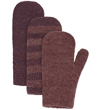 Minymo Vantar - Ull - 3-pack - Blåbär