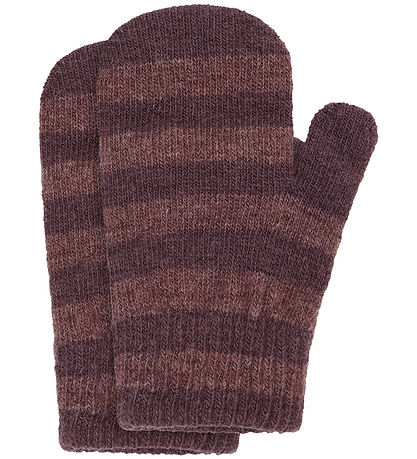 Minymo Fäustlinge - Wolle - 3er-Pack - Heidelbeere