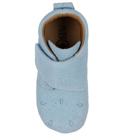 Above Copenhagen Leder-Krabbelschuhe - Light Blue Suede
