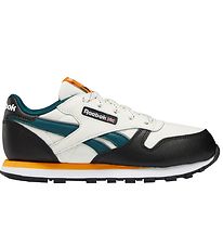 Reebok Shoe - Leather - Chalk/Core Black/Semi Solar Gold