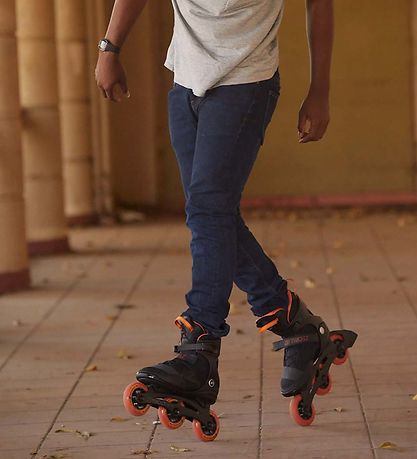 K2 Rollerskates - Trio LT 100 M - Black/Orange - Inliner