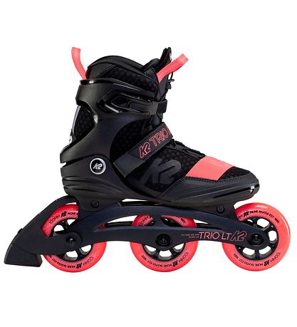 K2 Rullskridskor - Trio LT 100 W - Svart/Korall - Inline