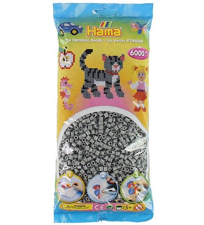 Hama Midi Beads - 6000 pcs - 17 Grey
