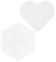 Hama Midi Pegboard - 2-Pack - Heart & Hex Hama Midi Pegboard - 2-Pack - Heart & Hex