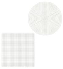 Hama Midi Pegboard - 2-Pack - Circle & Square Hama Midi Pegboard - 2-Pack - Circle & Square
