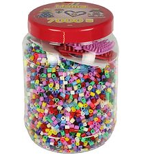 Hama Midi Beads w. Pegboard - 7000 pcs - Pastel Multicolour Hama Midi Beads w. Pegboard - 7000 pcs - Pastel Multicolour
