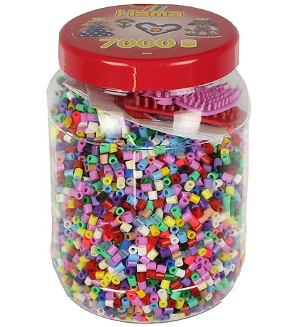Hama Midi -Perler m. Bügelperlensteckplatten - 7000 st. - Pastel Hama Midi -Perler m. Bügelperlensteckplatten - 7000 st. - Pastel