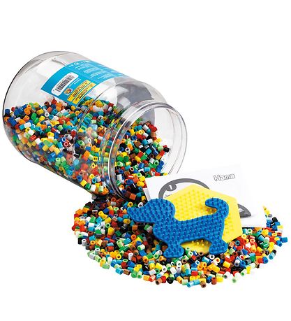 Hama Midi Beads w. Pegboard - 7000 pcs - Multicolour Hama Midi Beads w. Pegboard - 7000 pcs - Multicolour