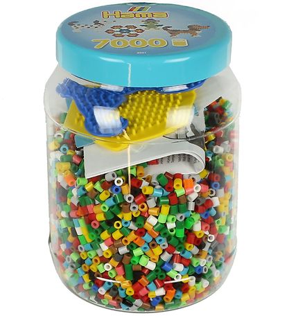Hama Midi Beads w. Pegboard - 7000 pcs - Multicolour Hama Midi Beads w. Pegboard - 7000 pcs - Multicolour