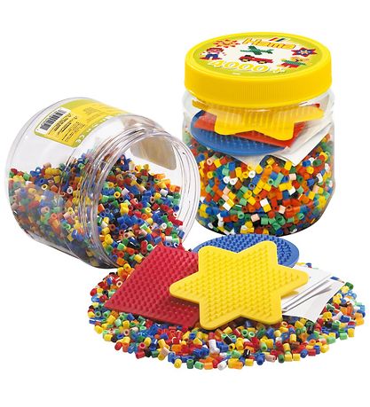 Hama Midi Beads w. Pegboard - 4000 pcs - Multicolour Hama Midi Beads w. Pegboard - 4000 pcs - Multicolour