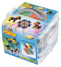 Boîte de Perles Hama Midi - 13x15x15 - 6000 pces + 3 Plaques pou Boîte de Perles Hama Midi - 13x15x15 - 6000 pces + 3 Plaques pou
