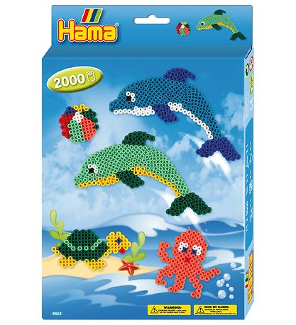 Hama Midi Beads - 2000 pcs. - Dolphins Hama Midi Beads - 2000 pcs. - Dolphins