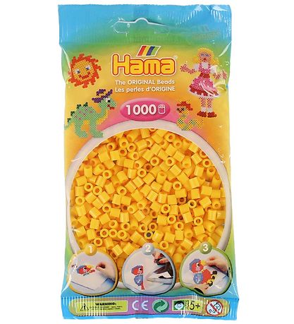 Hama Midi Beads - 1000 pcs - Yellow Hama Midi Beads - 1000 pcs - Yellow