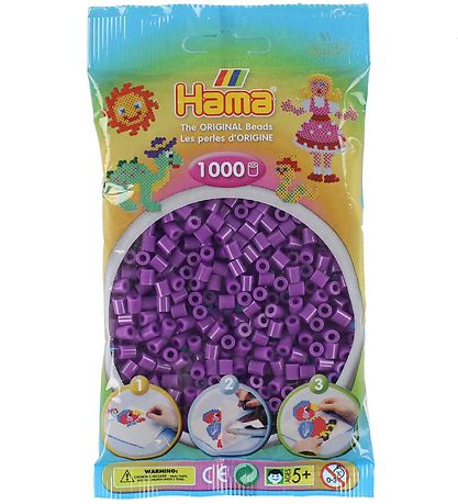 Hama Midi Beads - 1000 pcs - Purple Hama Midi Beads - 1000 pcs - Purple